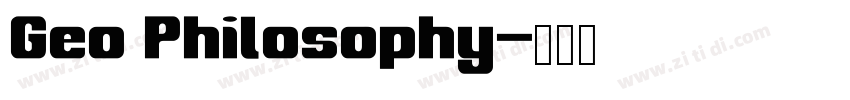 Geo Philosophy字体转换
